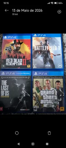 Red redemption 2 Battlefield 1 the last of Us remasterizado GTA V para PS4 e PS5 play