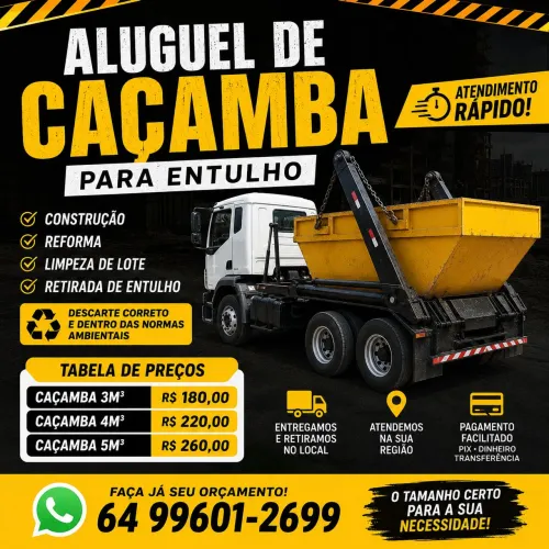 Alugo caçamba para entulho
