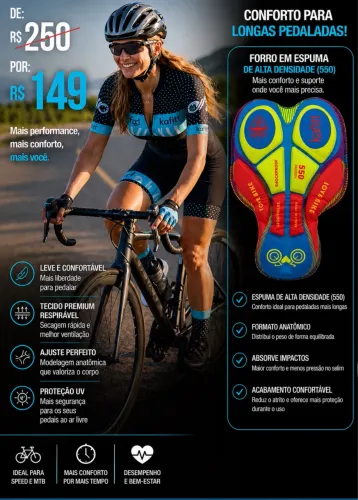 MACACÃO DE CICLISMO FEMININO - (Novo)