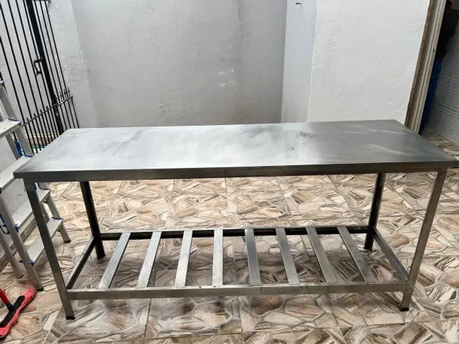 mesa de manipulação aço inox 190x60 aisa Brasil Semi Nova