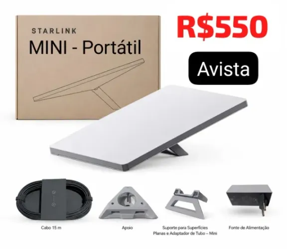 STARLINK MINI LACRADA COM NF no CPF ou CNPJ TEMOS VALO PRA ATACADO E VAREJO
