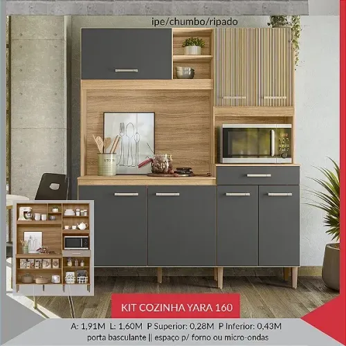 Super Promoção - Armário de Cozinha Uara 1,60m