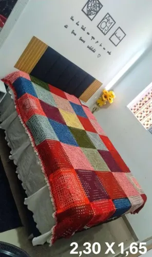 Colcha de crochê casal