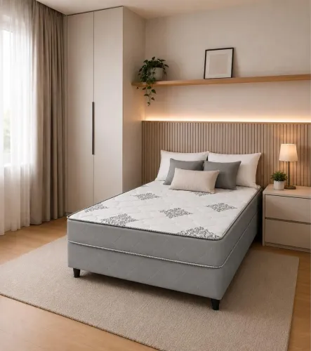 Cama box casal molas ensacadas