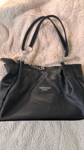 Bolsa Feminina Casual Igreja Preto Sacola Leve Simples Couro Sintético