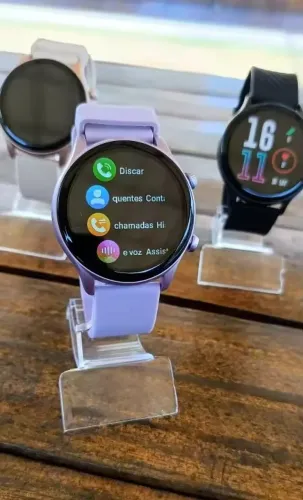 Smartwatch Zeblaze BTalk 3 Plus Lilas Tela HD 1.39 Borda curva. Entrega Grátis. Leia