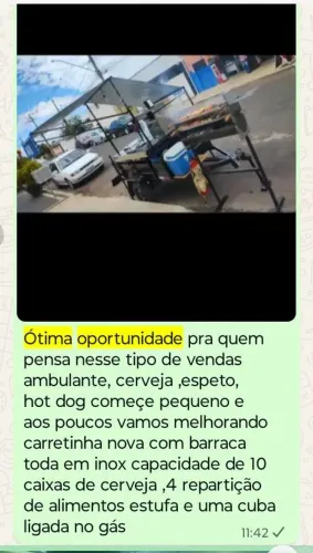 Carretinha mais barraca de lanches