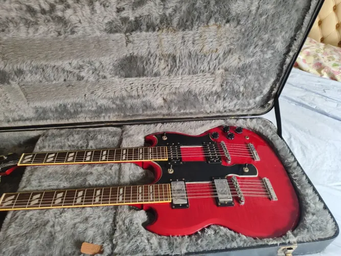Guitarra Epiphone G-1275 Double Neck Cherry Red
