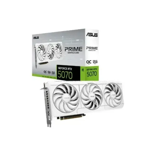 Placa de Vídeo ASUS PRIME RTX 5070 OC 12G WHITE NVIDIA Geforce, 12GB, GDDR7, OpenGL 4.6, 2