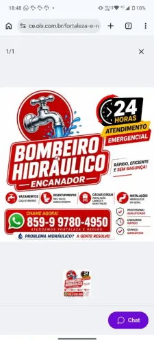 Bombeiro Hidráulico Encanador 24 horas