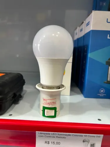 Lâmpada Led Colorida RGB com Controle