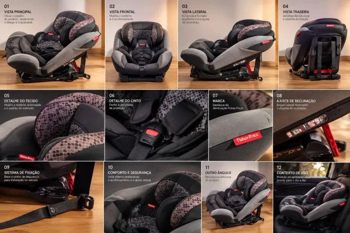 Cadeirinha bebê para carro Fischer price 