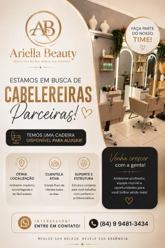     Vaga para Cabeleireira Parceira | Cadeira para Alugar