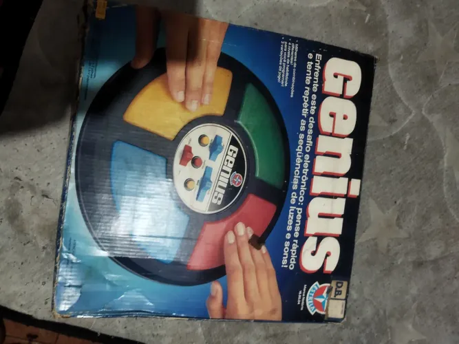 Brinquedo Genius estrela antigo caixa azul