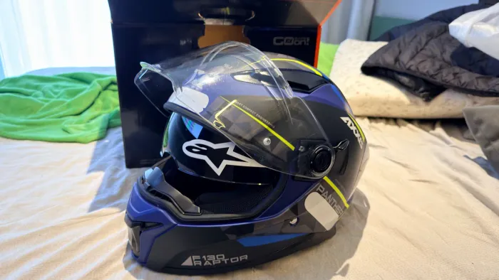 Capacete Axxis Panther SV Raptor C7 Azul Fosco