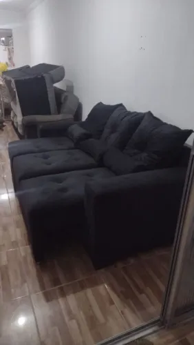 Sofá retrátil 3 lugares milão com frete incluso