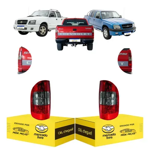 Par Lanterna S10 2001 2002 03 04 05 06 07 2008 Fume Claro Ambos Lados