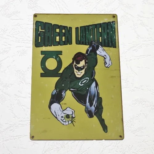 Placa Decorativa Green Lantern Estilo Clássico