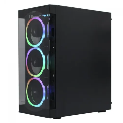 Gabinete Gamer Ninja Sensui, Mid Tower, Vidro Temperado, ATX, Black, Sem Fonte, Sem Fan