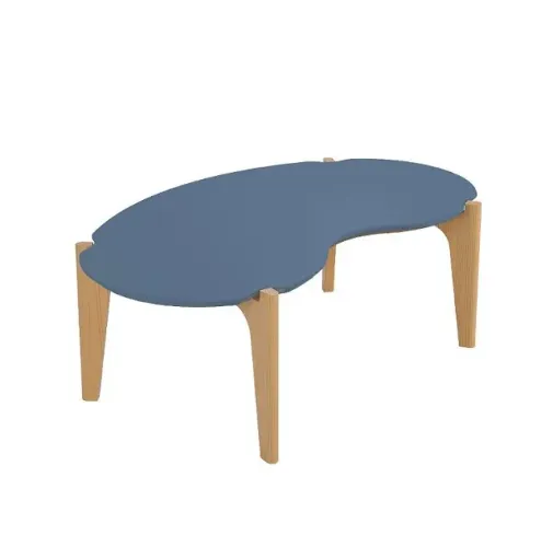 Mesa de Centro Flórida COR AZUL /LORD/FREIJO PÈS EM MADEIRA