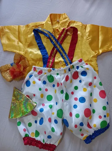 Roupa de palhaço para menino de até 01 ano