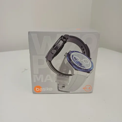 (Relógio) basike; Smartwatch; W79 Pro MAX; Prata & Azul.