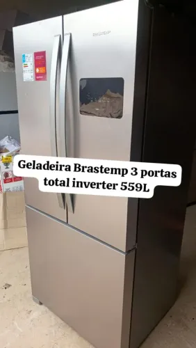 GELADEIRA BRASTEMP INVERSE 3 PORTAS COR INOX E TOTAL INVERTER