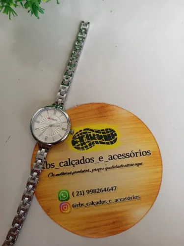 Relógio original Curren prata feminino novo e lacrado