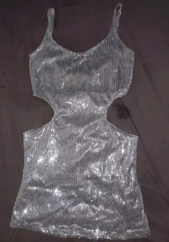 Vestido prata - curto