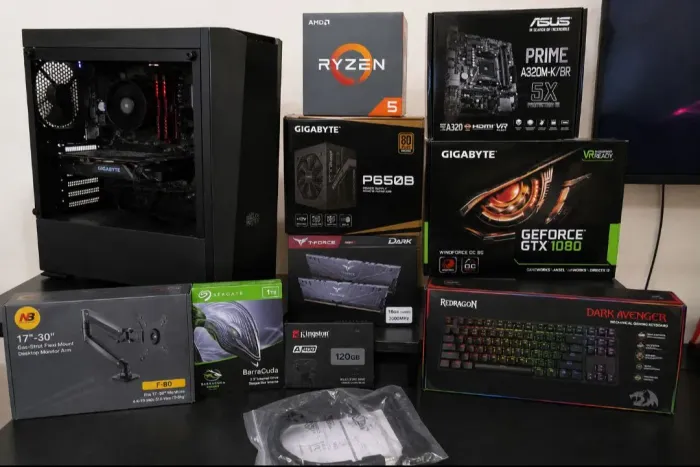 PC Gamer GTX 1080 8GB + Ryzen 5 2600X | Completo | Com Caixas e NF