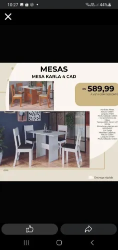 Mesa quatro cadeiras