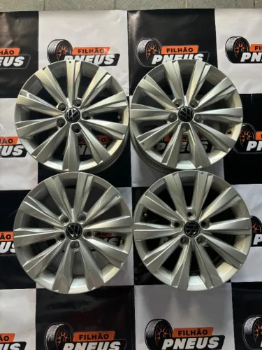  Rodas Originais VW Aro 15 Virtus Novas 5x100 Serve Polo Fox Nivus T-Cross 