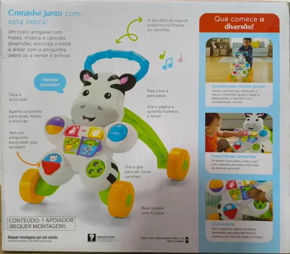Andador apoiador infantil Zebra Fisher-Price