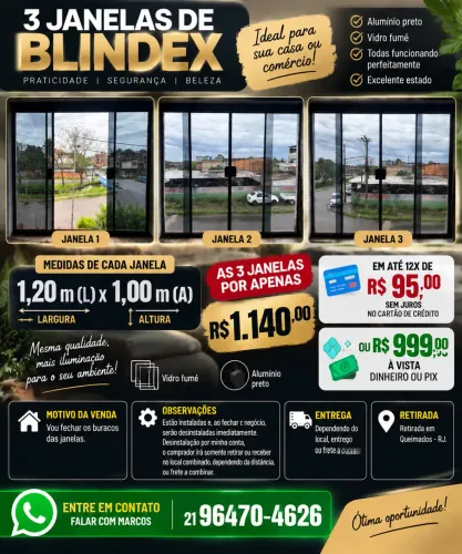 JANELAS DE BLINDEX 1,20 X 1,00