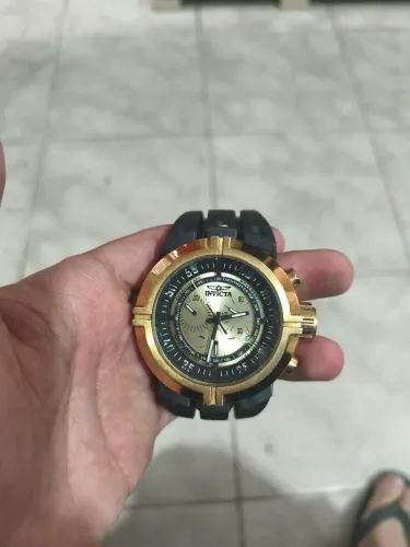 Relógio invicta original banhado a ouro 18k 