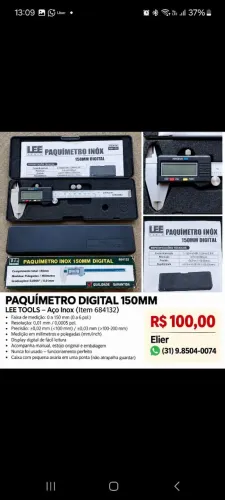 Paquimetro Digital 150 MM de Inox