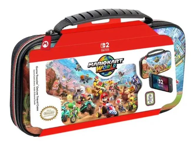 Case Deluxe Game Travel Mario Kart Game Switch 2 E Oled Preto