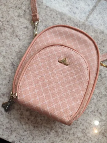 bolsa lateral 3 compartimentos - rosa