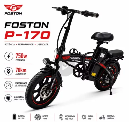 Bicicleta Elétrica Foston p170 750w