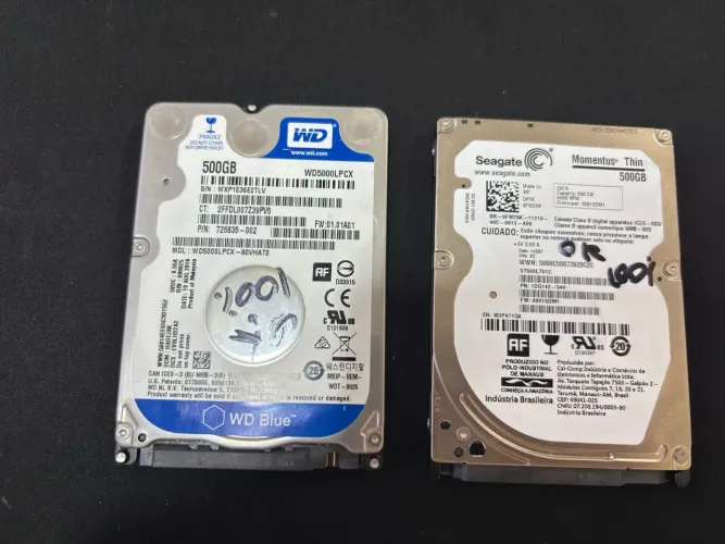 HDs notebook 500gb - WD e SEAGATE