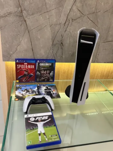 PS5 Mídia física + 1 controle + 5 jogos(compatíveis com o ps5)