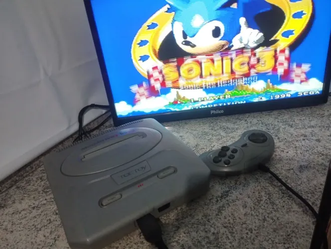 Mega drive Tectoy 60 jogos na memória do console 
