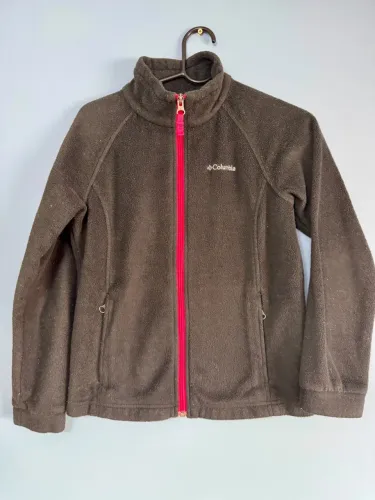 Jaqueta Columbia fleece preta infantil TAM 10-12 anos
