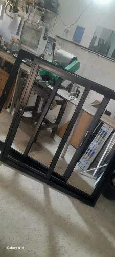 Janela porta alumínio branco fosca preta