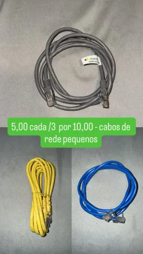 ? Cabos de Rede RJ45 - R$5 cada ou 3 por R$10