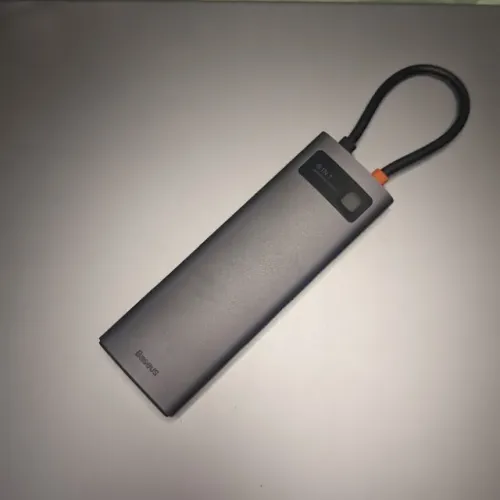 Hub USB-C Baseus 8 em 1 com Rede Gigabit para MacBook e PC