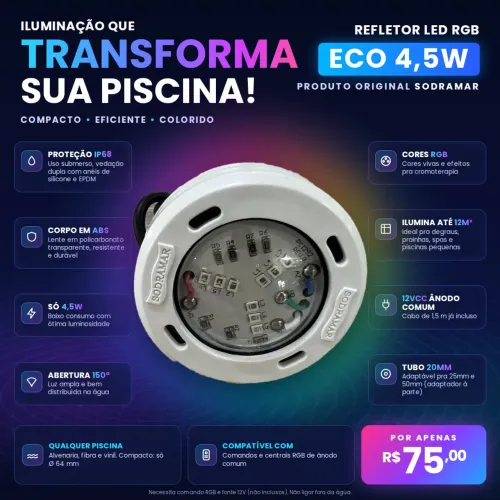 Refletor Para Piscina SODRAMAR