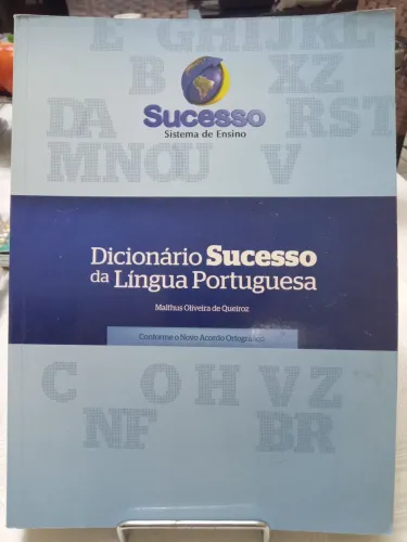 Livro dicionário Sucesso de língua portuguesa com conteúdo gramatical