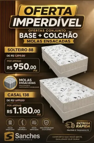 Cama Box MOlas ensacadas Solteiro e casal em super oferta- Entrega Grátis*
