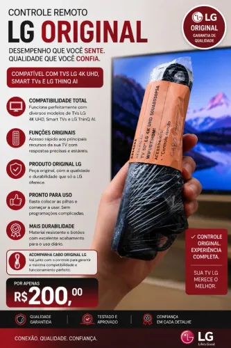 CONTROLE REMOTO LG ORIGINAL
